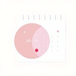 Calendar with two overlapping circles indicating double periods.