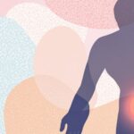 Human silhouette with highlighted lower left back pain area.